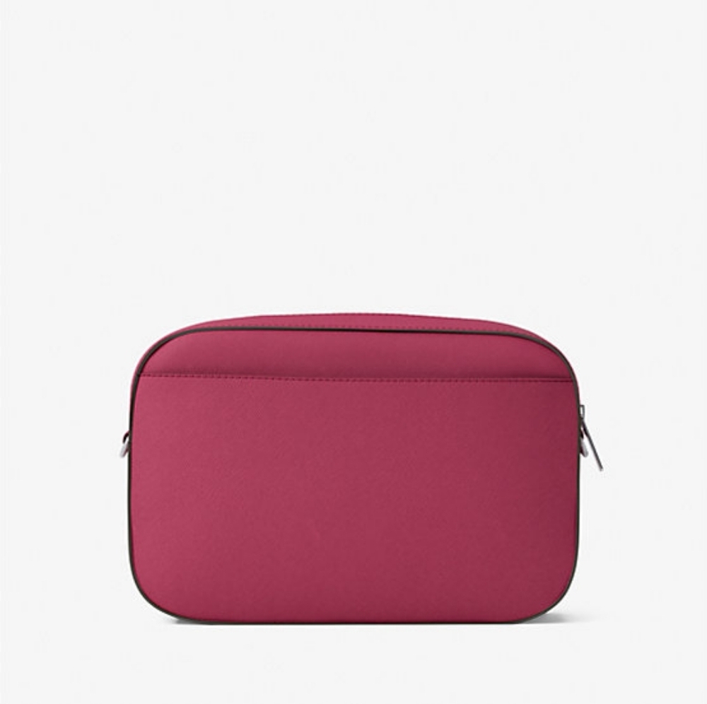 Michael kors Jet Set Large Saffiano Leather Crossbody Bag (Dark Raspberry) - Picture 10 of 12